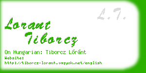 lorant tiborcz business card