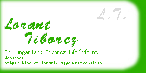 lorant tiborcz business card